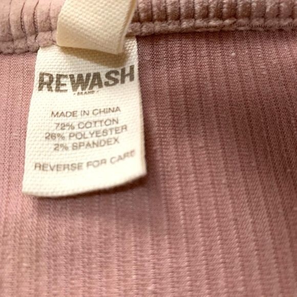 Rewash dusty pink rose ribbed skirt with front buttons size XL - Picture 3 of 8